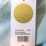 Spiritual Gangster Aloha Mazzy Sweatshirt Blue Size Medium Cropped Pullover NEW