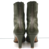 Bottega Veneta Bloc Ankle Boots Olive Stretch Leather Size 36