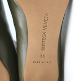 Bottega Veneta Bloc Ankle Boots Olive Stretch Leather Size 36