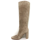 Gianvito Rossi Glen 85 Knee High Boots Beige Suede Size 36 NEW