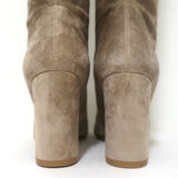Gianvito Rossi Glen 85 Knee High Boots Beige Suede Size 36 NEW
