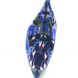 Camilla Large Canvas Clutch with Shells Blue Printed