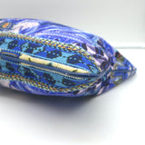 Camilla Large Canvas Clutch with Shells Blue Printed