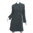 Burberry London Single Breasted Trench Coat Black Cotton-Blend Size US 4