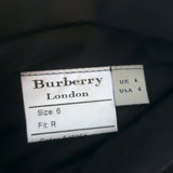 Burberry London Single Breasted Trench Coat Black Cotton-Blend Size US 4