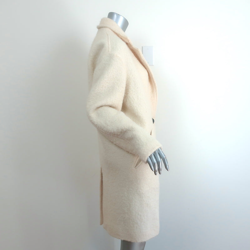 Isabel Marant Etoile Coat Dante Cream Boucle Size 38 Oversize Jacket
