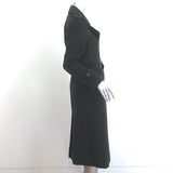 Max Mara Virgin Wool Trench Coat Charcoal Size 40 Double Breasted Jacket