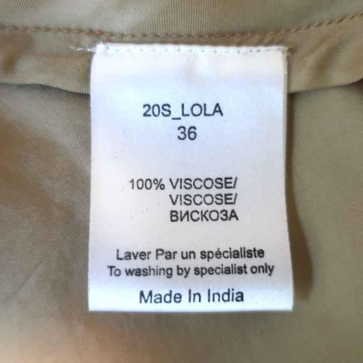 Mes Demoiselles Midi Skirt Lola Gold Satin Size 36