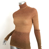 Ulla Johnson Turtleneck Top Zayn Gold Ombre Metallic Knit Size Small