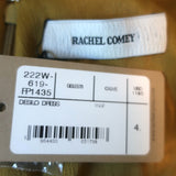 Rachel Comey Beaded Midi Dress Desilo Olive Satin Size 4 Long Sleeve V-Neck NEW