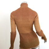 Ulla Johnson Turtleneck Top Zayn Gold Ombre Metallic Knit Size Small