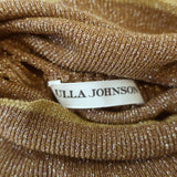 Ulla Johnson Turtleneck Top Zayn Gold Ombre Metallic Knit Size Small