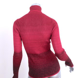 Ulla Johnson Turtleneck Top Zayn Fuchsia Ombre Metallic Knit Size Small