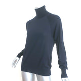Stella McCartney Turtleneck Sweater Navy Virgin Wool-Silk Size 40