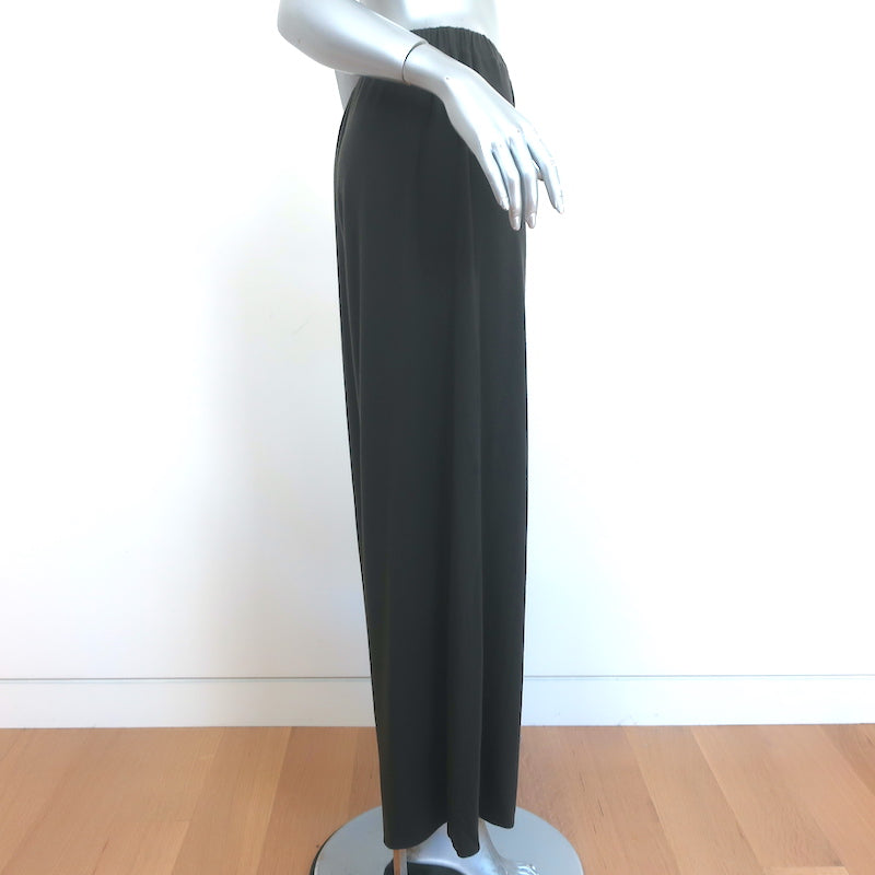 The Row Wide Leg Pants Doi Charcoal Cashmere-Blend Jersey Size Small