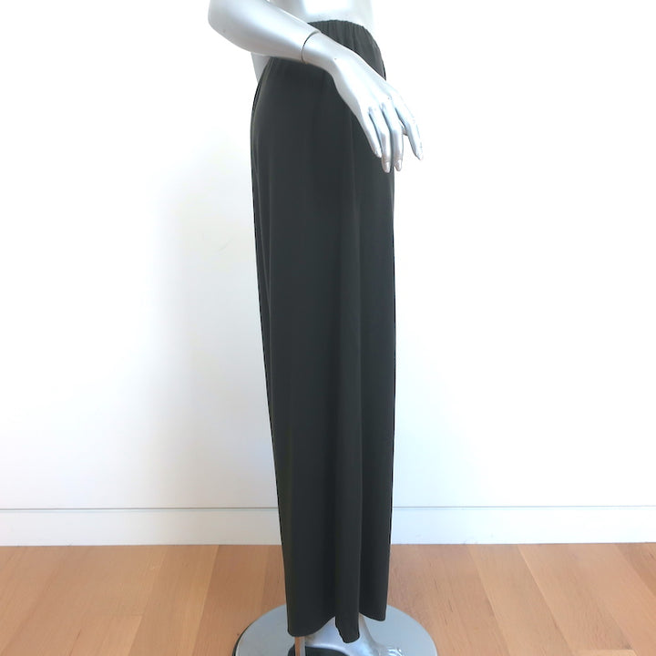 The Row Wide Leg Pants Doi Charcoal Cashmere-Blend Jersey Size Small