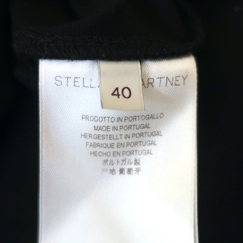 Stella McCartney Flared Sheath Dress Black Stretch Cotton Jersey Size 40