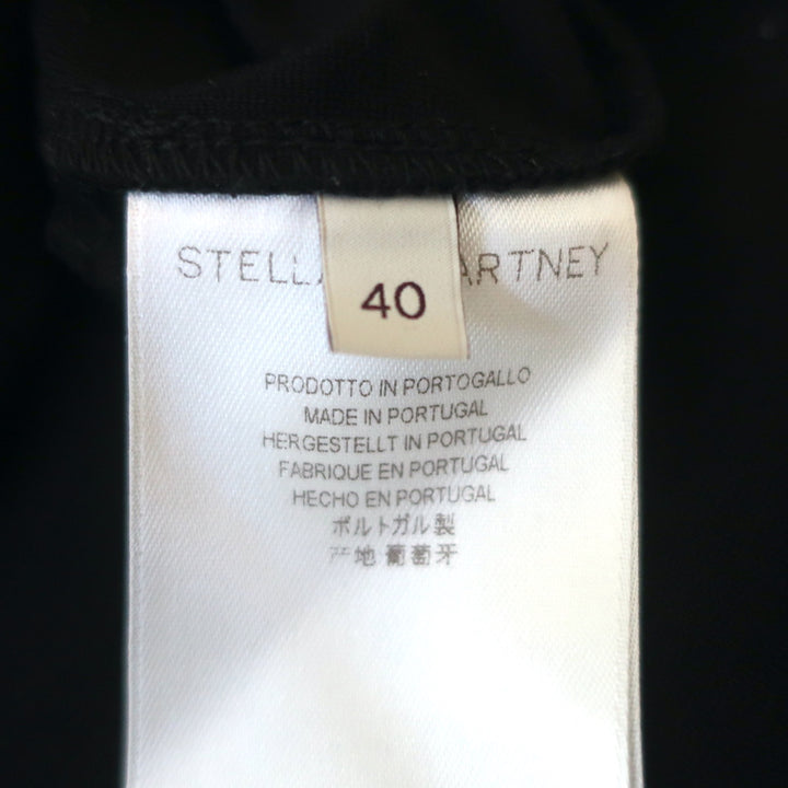 Stella McCartney Flared Sheath Dress Black Stretch Cotton Jersey Size 40