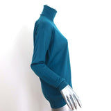 Stella McCartney Turtleneck Sweater Blue Wool-Silk Size 38