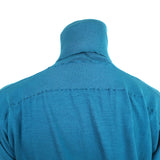 Stella McCartney Turtleneck Sweater Blue Wool-Silk Size 38