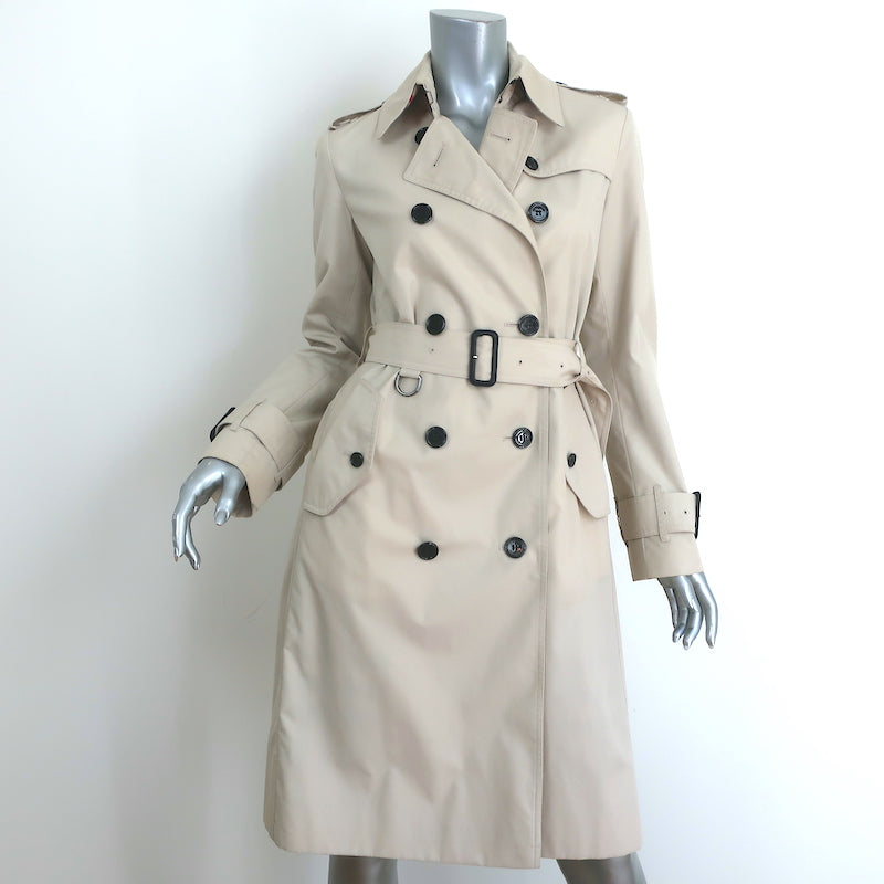 Burberry Trench Coat Beige Cotton-Blend Size US 4 Double Breasted Jack Celebrity Owned