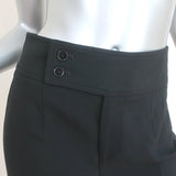 Ralph Lauren Collection Wide Leg Tuxedo Pants Black Wool Size 4