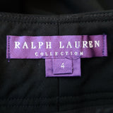 Ralph Lauren Collection Wide Leg Tuxedo Pants Black Wool Size 4