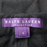 Ralph Lauren Collection Wide Leg Pants Black Wool Size 4