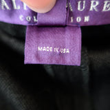 Ralph Lauren Collection Wide Leg Pants Black Wool Size 4