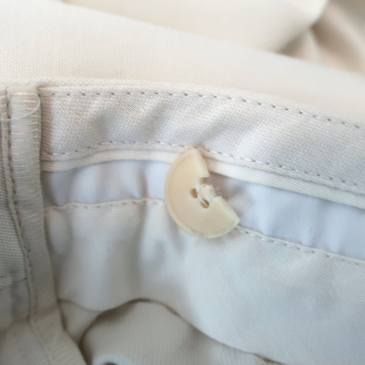 Stella McCartney High Waisted Trousers Cream Size 38 Straight Leg Pants