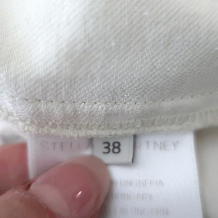 Stella McCartney High Waisted Trousers Cream Size 38 Straight Leg Pants