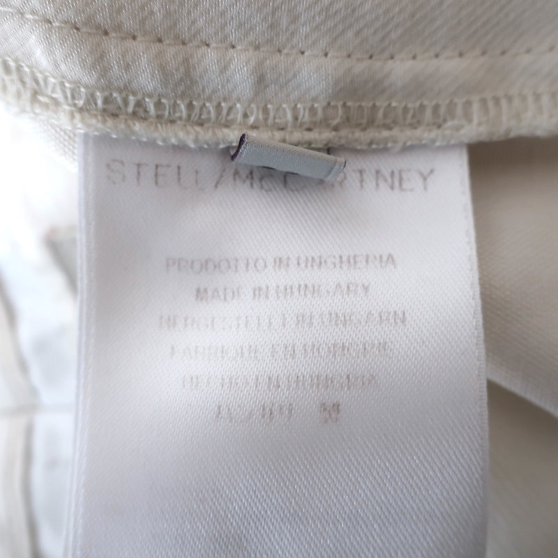 Stella McCartney High Waisted Trousers Cream Size 38 Straight Leg Pants
