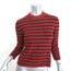 Theory Sweater Lemdora Prosecco Burnt Paprika/Navy Striped Knit Size Small