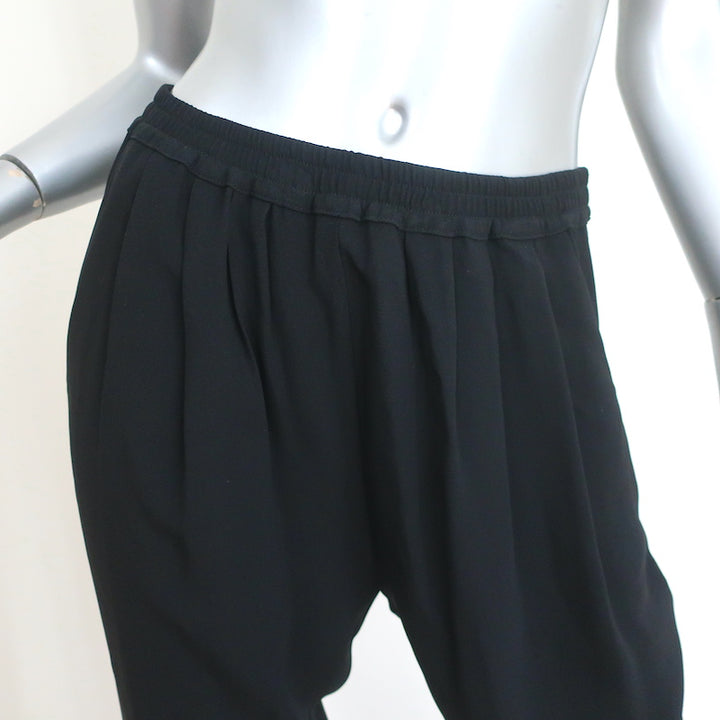 Stella McCartney Jogger Pants Black Crepe Size 36