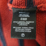 Theory Sweater Lemdora Prosecco Burnt Paprika/Navy Striped Knit Size Small