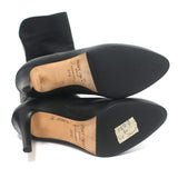 Jimmy Choo Over the Knee Boots Black Grained Leather Size 37.5 High Heel