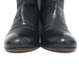 Prada Knee High Boots Black Leather Size 37 High Heel