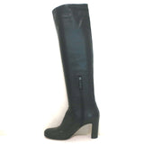 Prada Knee High Boots Black Leather Size 37 High Heel