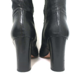 Prada Knee High Boots Black Leather Size 37 High Heel