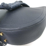 Altuzarra Ghianda Knot Hobo Navy Grained Leather Large Shoulder Bag