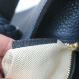 Altuzarra Ghianda Knot Hobo Navy Grained Leather Large Shoulder Bag