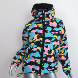 A Bathing Ape Camo Reversible Puffer Jacket Black/Multi Size Small Hooded Coat