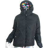 A Bathing Ape Camo Reversible Puffer Jacket Black/Multi Size Small Hooded Coat