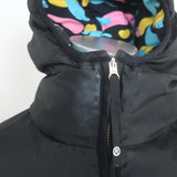 A Bathing Ape Camo Reversible Puffer Jacket Black/Multi Size Small Hooded Coat