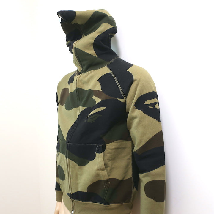 A Bathing Ape Camo Full Zip Hoodie Sweatshirt Green Size Small