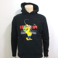 BAPE A Bathing Ape in Lukewarm Water Fishing Hoodie Sweatshirt Black Size Medium