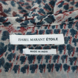 Isabel Marant Etoile Blouse Serim Paisley Print Chiffon Size 36 Long Sleeve Top