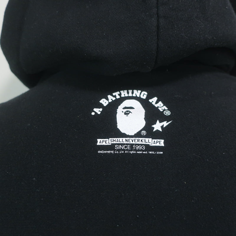 BAPE A Bathing Ape in Lukewarm Water Fishing Hoodie Sweatshirt Black Size Medium