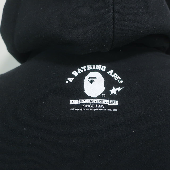 BAPE A Bathing Ape in Lukewarm Water Fishing Hoodie Sweatshirt Black Size Medium