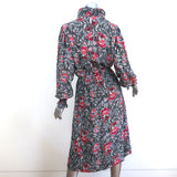 Isabel Marant Etoile Asymmetrical Midi Dress Yescott Floral Print Silk Size 36